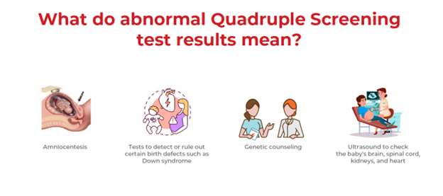 abnormal quadruple test results mean